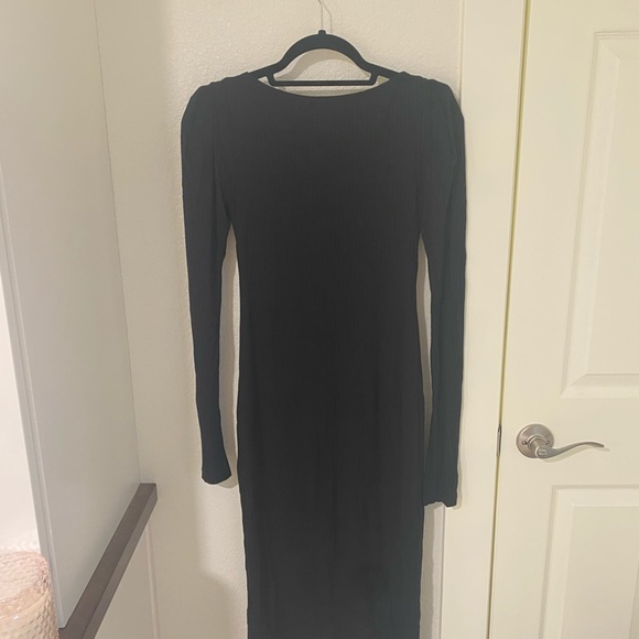 A.L.C. Dafne Puff Shoulder Bodycon Midi Dress - Picture 8 of 8